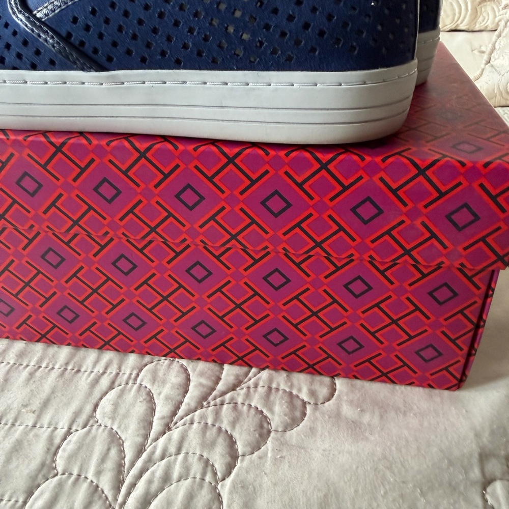 Tory Burch - Navy Blue Slip-On Sneakers - NWOT - Picture 8 of 11
